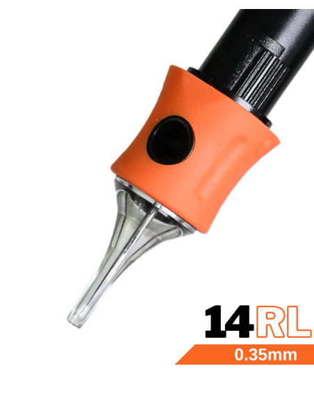 Cartuchos Proline Tattoo 14RL 0,35 mm | Líneas Gruesas y Definidas